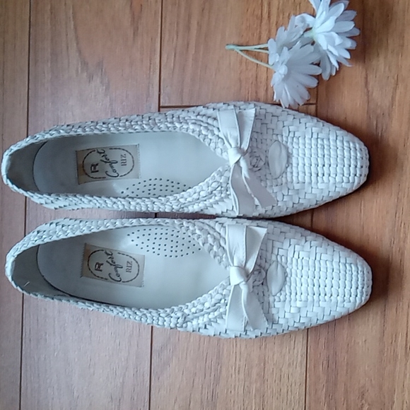 R Comfort Riz Shoes - R Comfort Riz | Japanese White Woven Leather Shoes